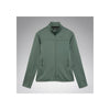 Groene sportvest met rits en zakken voor dames - atletische trainingsjack