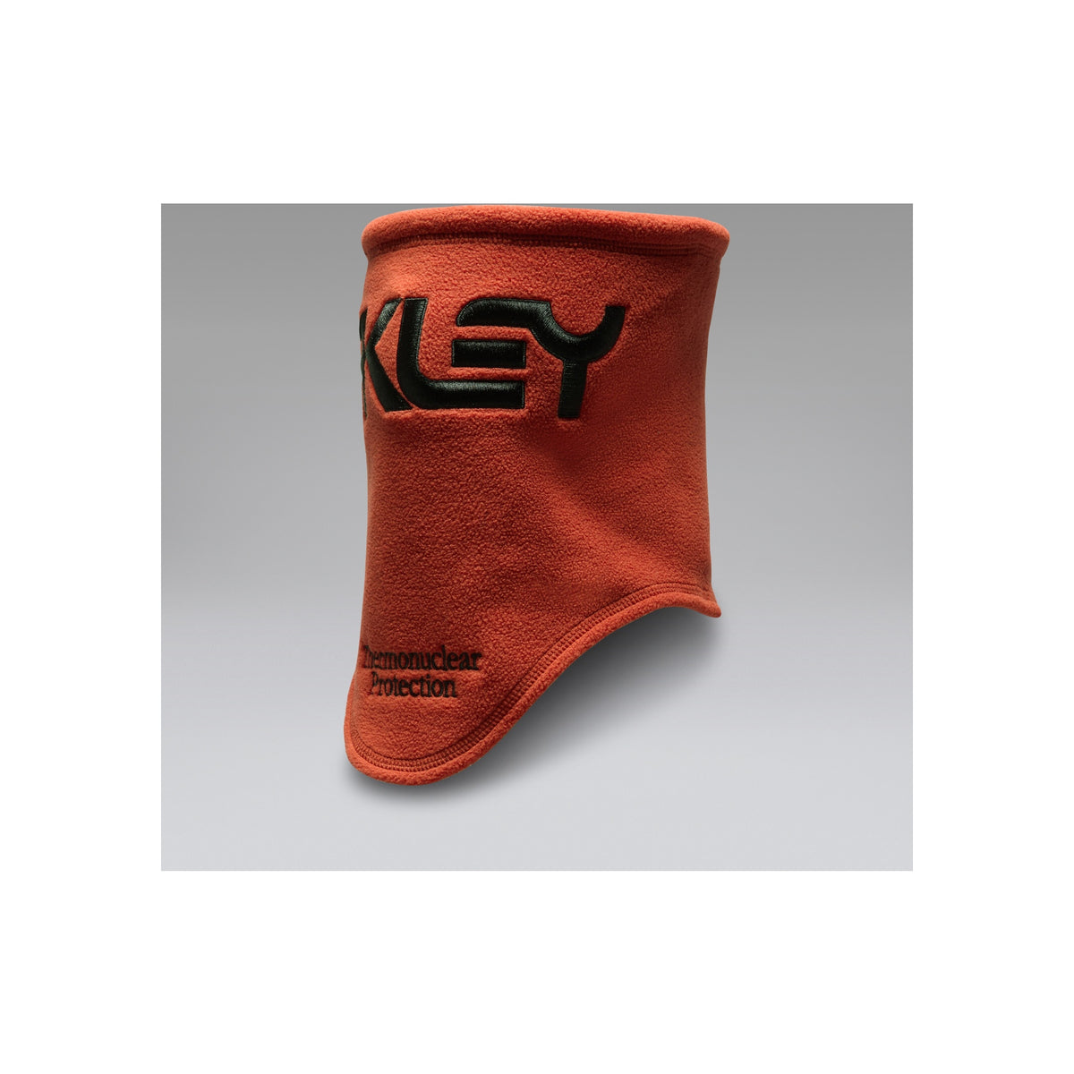 Oakley oranje fleece nekwarmer met zwart logo - wintersport accessoire voor nek- en gelaatsbescherming