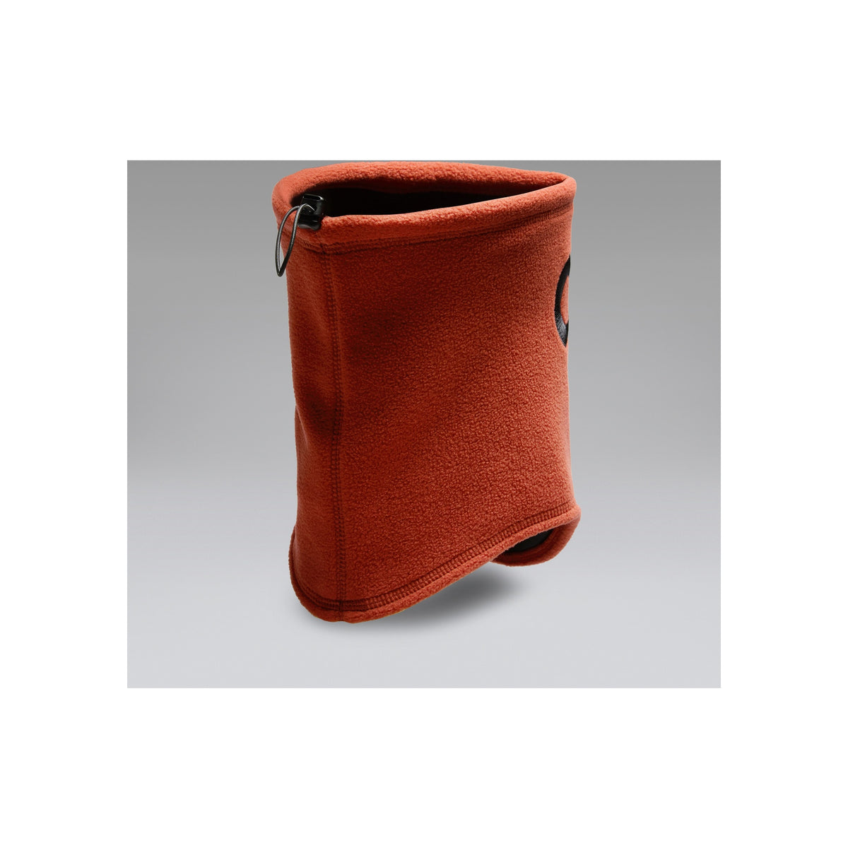 Oranje fleece nekwarmer met ritssluiting voor wintersport en outdoor activiteiten