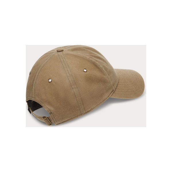 Beige baseball cap van katoen met verstelbare sluiting, achterkant weergave