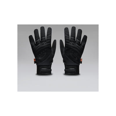 Zwarte winterhandschoenen met gevoerde voering en antislip handpalmen, vooraanzicht