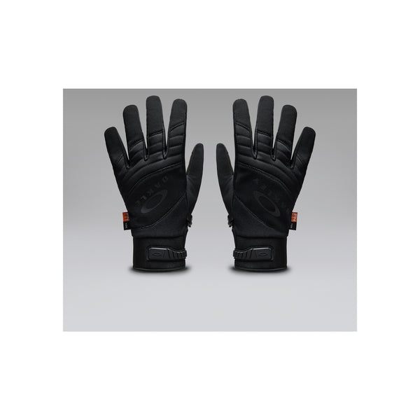Zwarte winterhandschoenen met gevoerde voering en antislip handpalmen, vooraanzicht