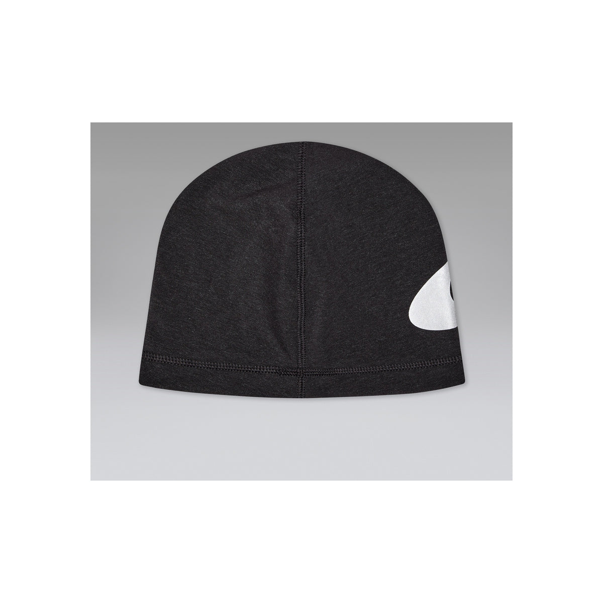 Zwarte muts met wit logo detail, casual beanie voor heren en dames