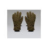 Groene teddy fleece handschoenen met touchscreen vingers en verstelbare polsband