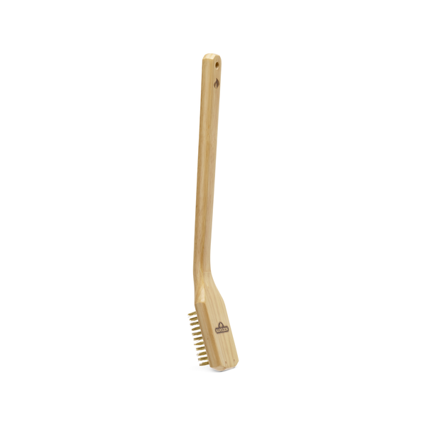 Napoleon Essential messing grillborstel met houten handvat