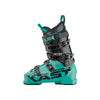 Turquoise ski-boot met zwarte manchet en vier gespen voor dames - alpine skischoenen