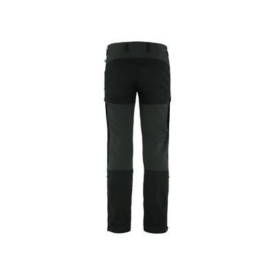 Zwarte outdoor broek met verstevigde knieën, achterzijde - wandelbroek voor heren