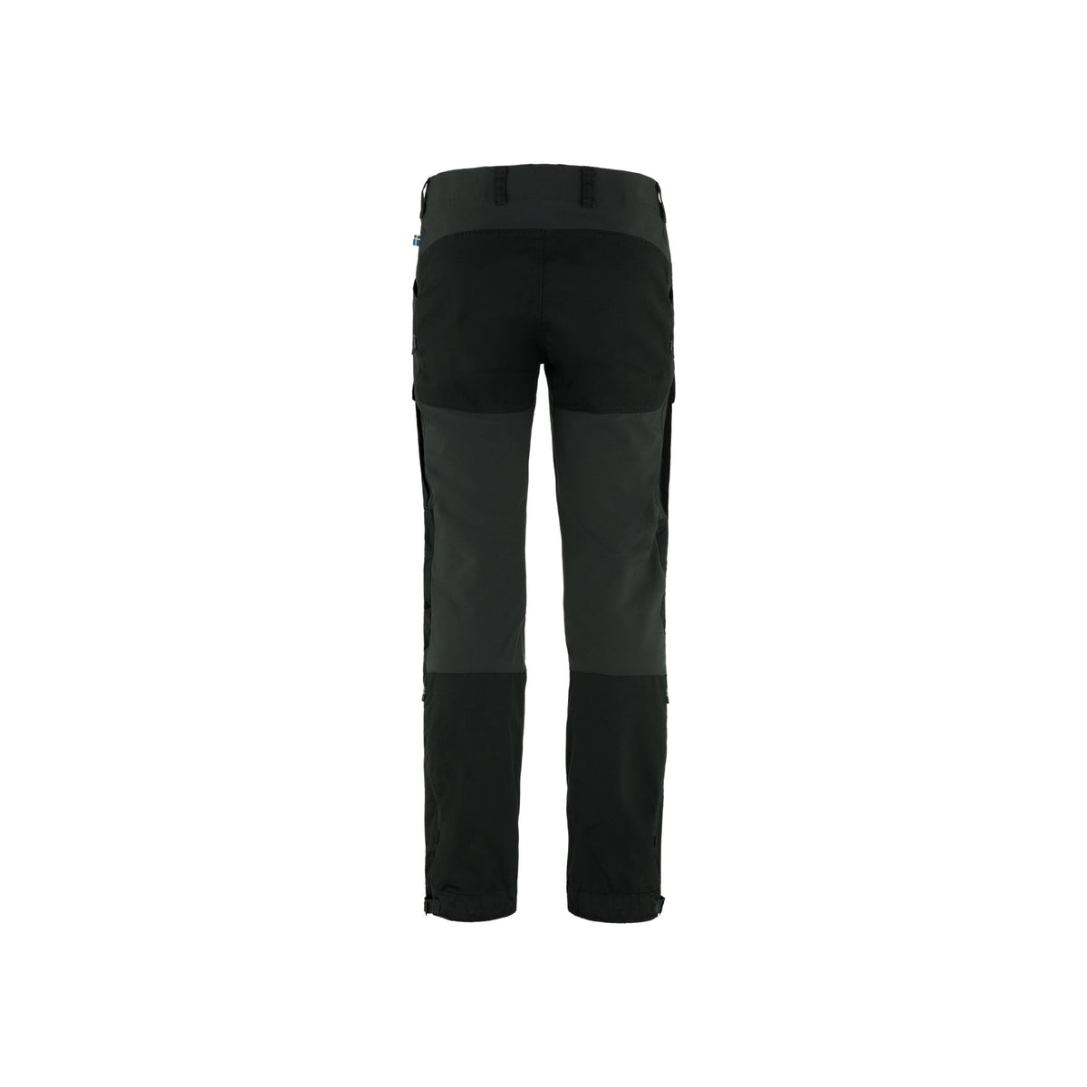 Zwarte outdoor broek met verstevigde knieën, achterzijde - wandelbroek voor heren