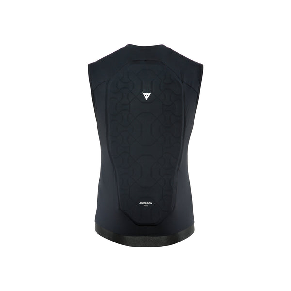 Dainese zwart rugbeschermingsvest zonder mouwen met ademend mesh paneel en wit logo