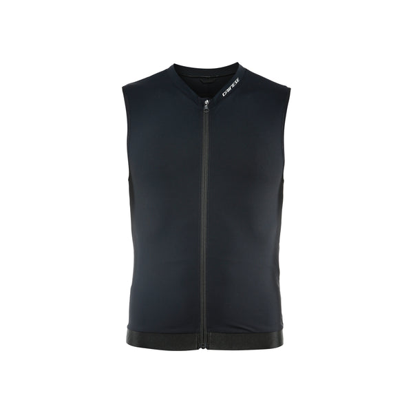 Zwart mouwloos fietsshirt met ritssluiting voor heren