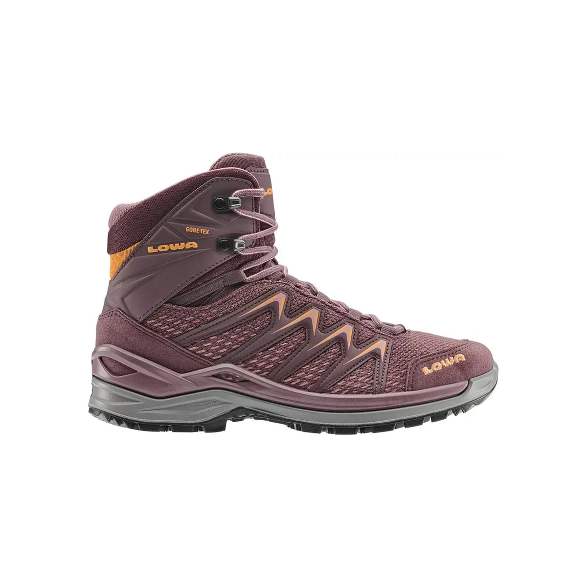 LOWA Innox Pro GTX Mid bruin/oranje wandelschoenen voor dames, outdoor hiking boots met Gore-Tex
