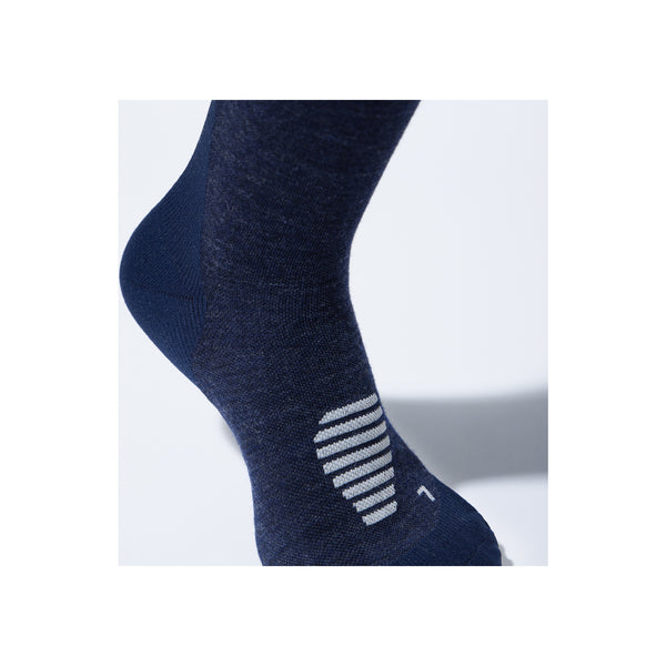 Hiking Merino Ankle Socks Men — Blue / Light Grey