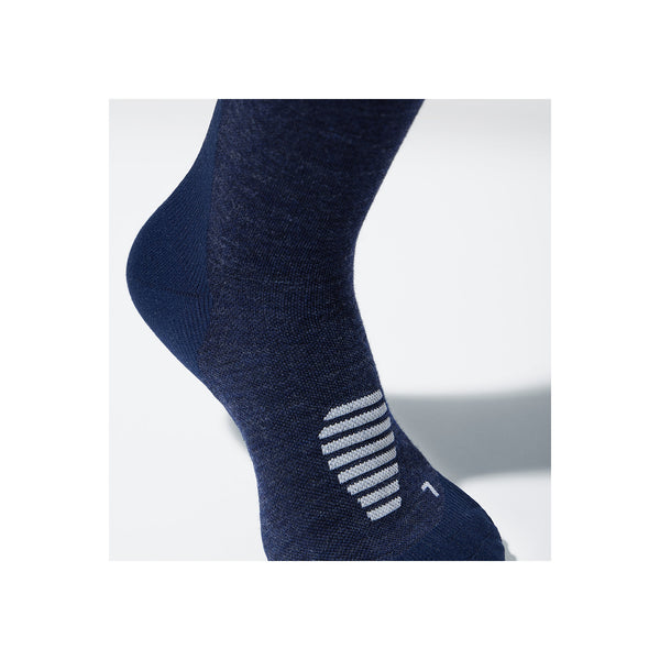 Hiking Merino Ankle Socks Women — Blue / Light Grey