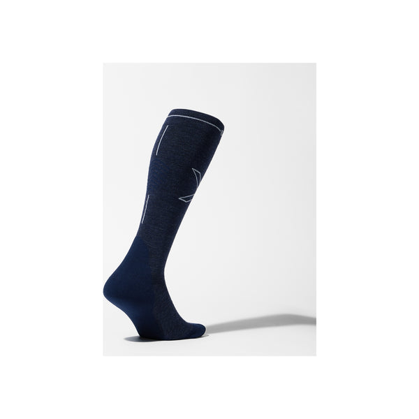 Hiking Merino Socks Women — Blue / Light Grey