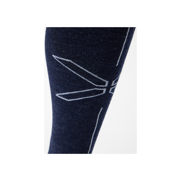 Hiking Merino Socks Women — Blue / Light Grey