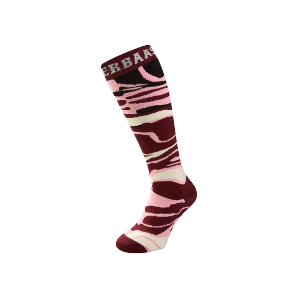 Poederbaas Ski Socks 2-pack — Bordeaux Multi
