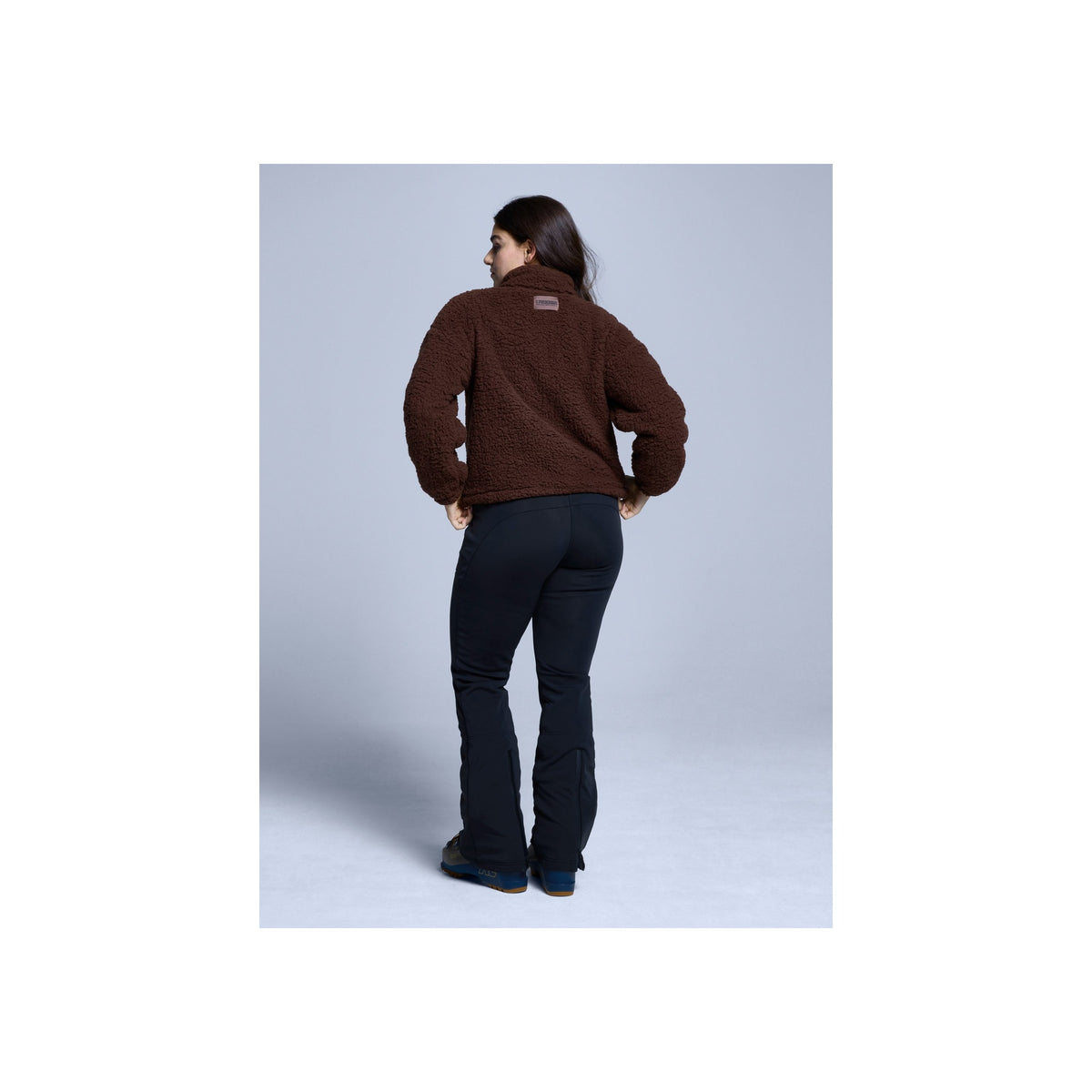 Poederbaas Four Seasons Fluffy Jacket Women — Chocolate