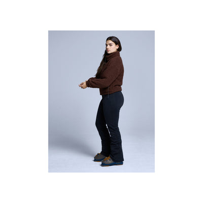 Poederbaas Four Seasons Fluffy Jacket Women — Chocolate