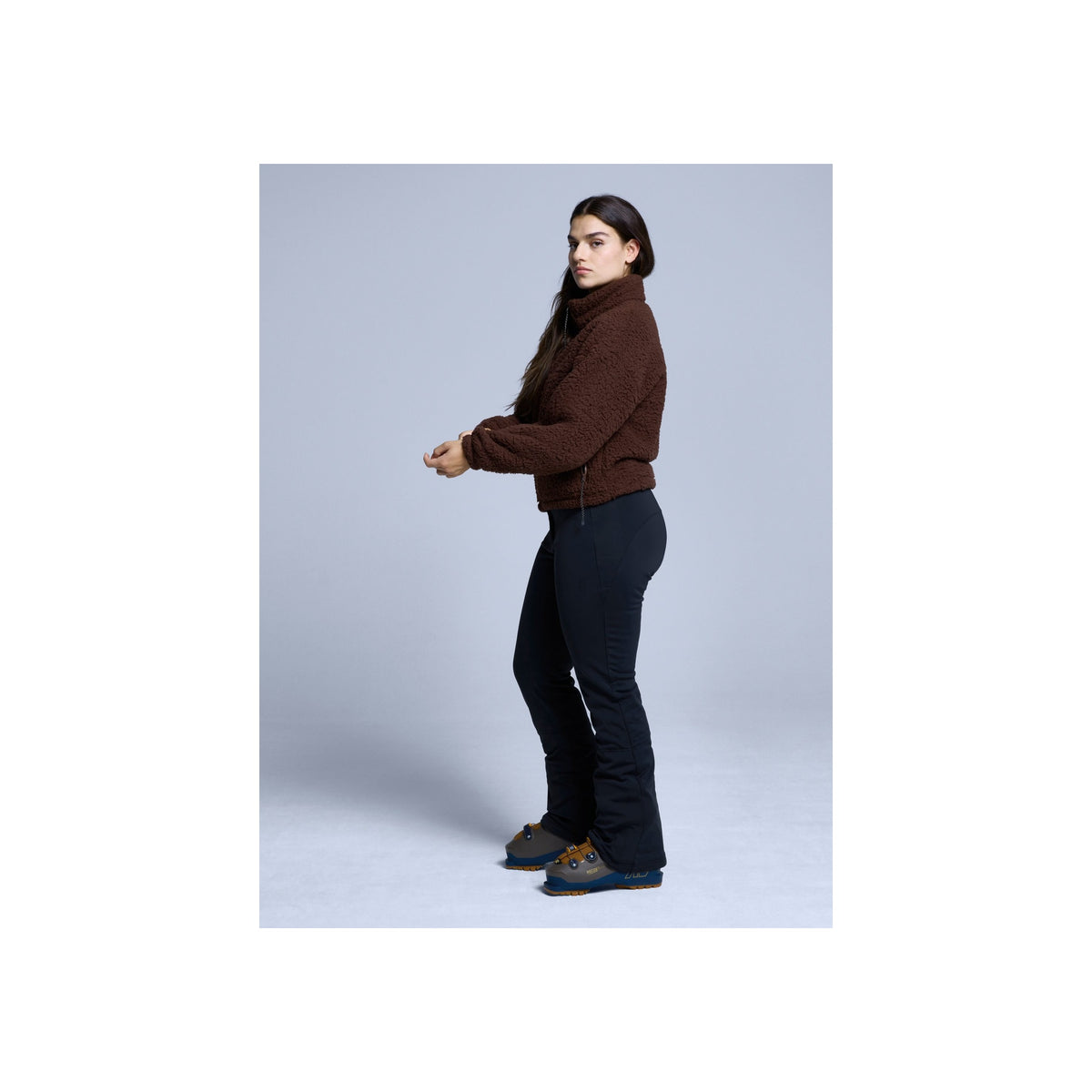Poederbaas Four Seasons Fluffy Jacket Women — Chocolate