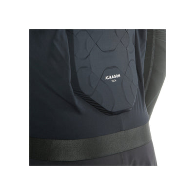 Nahkaboa Tech zwarte jas met merklogo - duurzame outdoorkleding met technisch materiaal