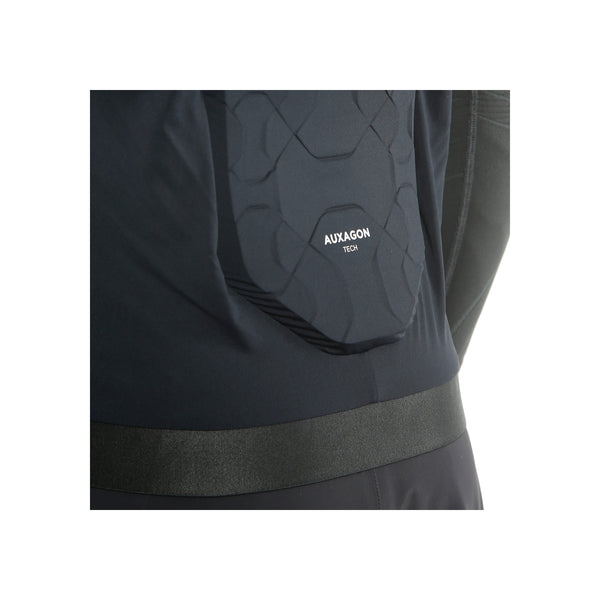 Nahkaboa Tech zwarte jas met merklogo - duurzame outdoorkleding met technisch materiaal