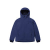 Donkerblauwe winterjas met capuchon voor heren - warme outdoorjas met rits