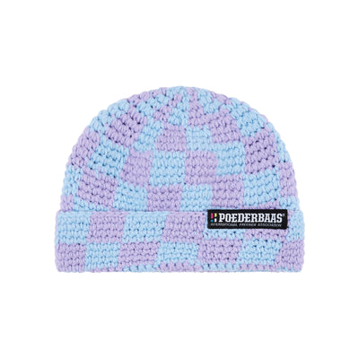 Poederbaas Checkerboard Beanie — Lila