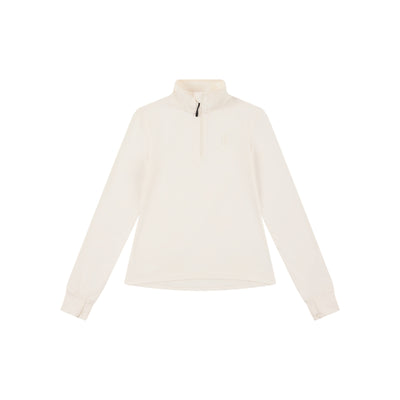 Witte coltrui met lange mouwen voor dames, basic trui van gebreide stof