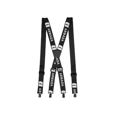 Armada Stage Suspenders - zwarte ski bretels met verstelbare clip sluiting en Armada logo