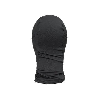 Zwarte morphsuit hoofdbedekking zonder gezichtsopening, volledig gesloten masker