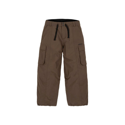 Bruine cargo broek met zijzakken en trekkoord voor kinderen