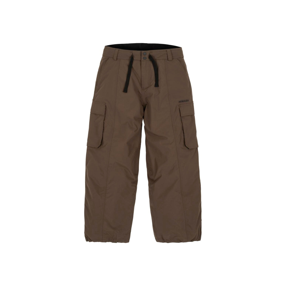 Bruine cargo broek met zijzakken en trekkoord voor kinderen