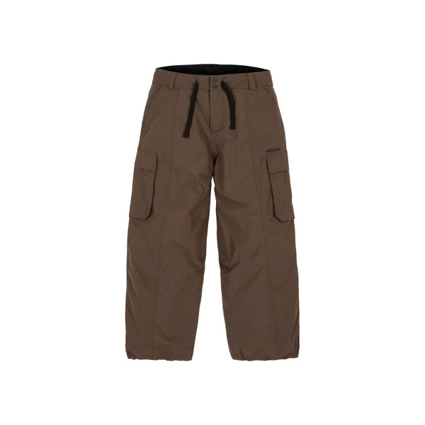 Bruine cargo broek met zijzakken en trekkoord voor kinderen