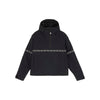 Zwarte windjack met capuchon en reflecterende strook voor dames - moderne sportieve jas