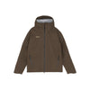 Bruine hardshell jas met capuchon en ritssluiting, waterdicht jack voor outdoor activiteiten