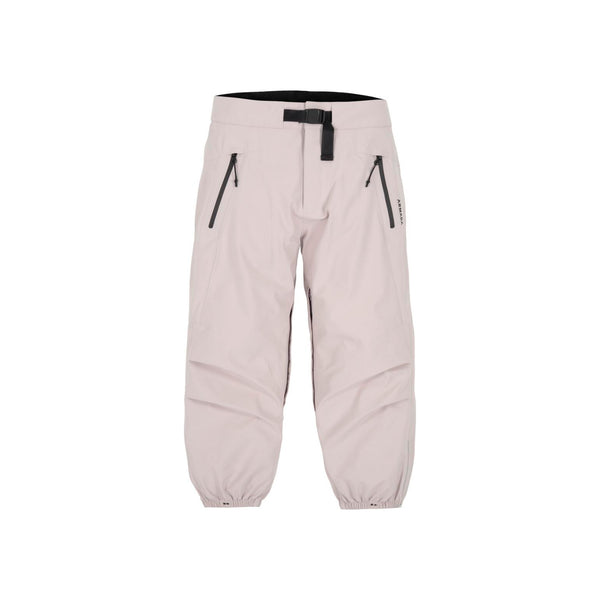 Lichtroze sportieve joggingbroek met zwarte ritsen en elastische taille voor kinderen