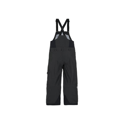 Zwarte ski salopette met bretels voor kinderen - winterkleding skibroek met opgenaaide zakken