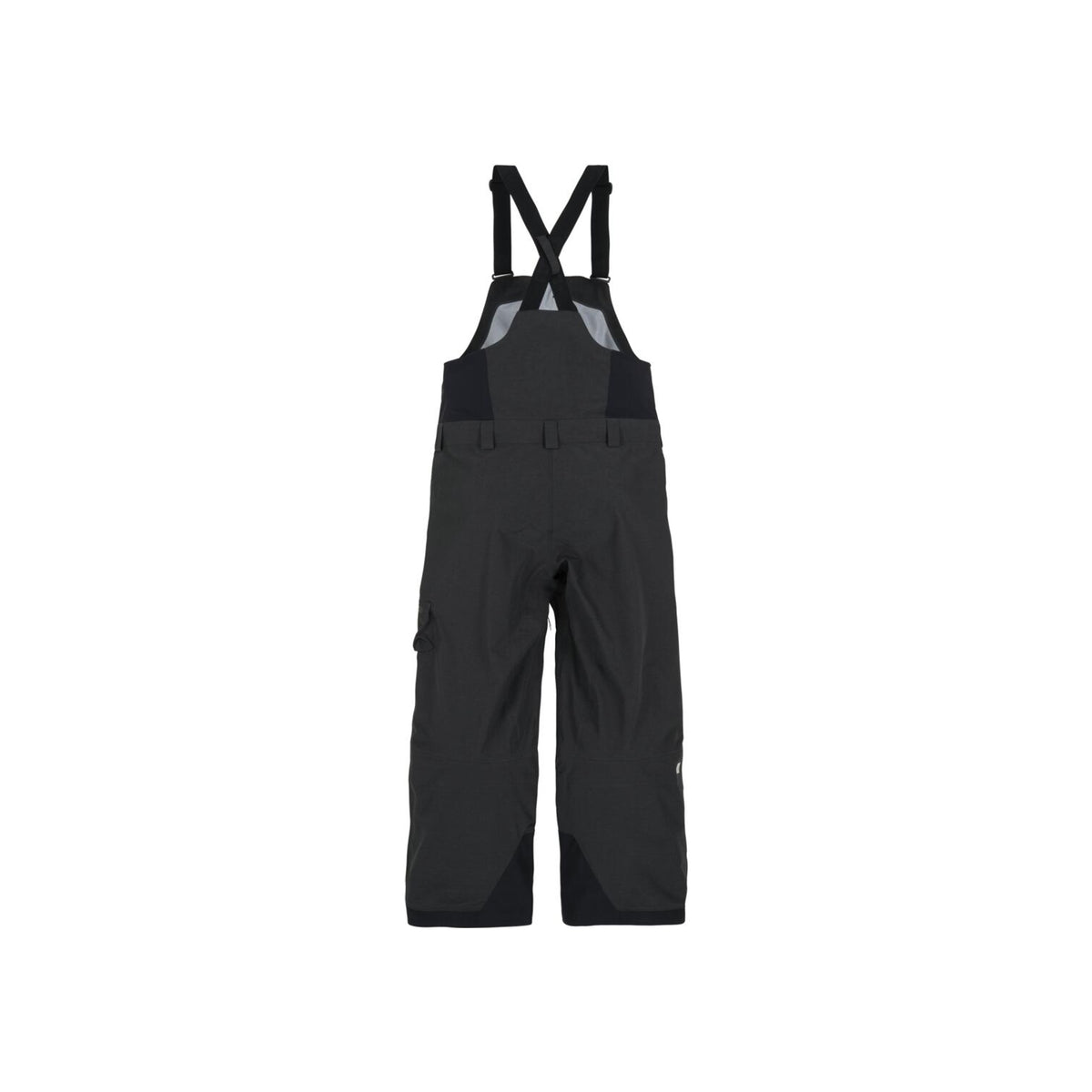 Zwarte ski salopette met bretels voor kinderen - winterkleding skibroek met opgenaaide zakken
