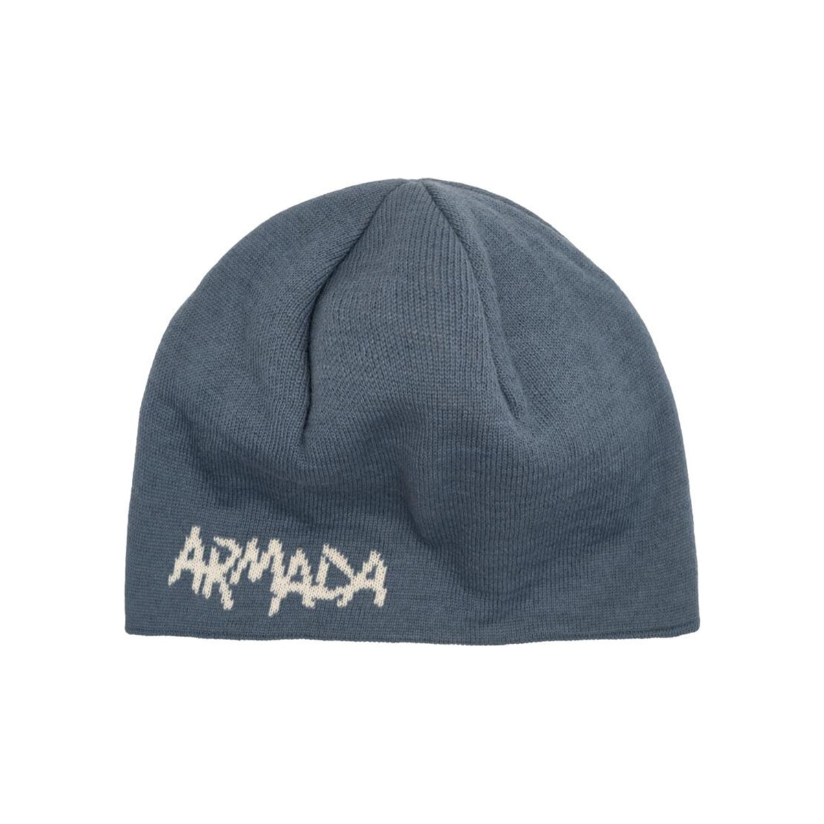 Armada blauwe beanie muts met geborduurd logo - wintermuts voor skiën en snowboarden