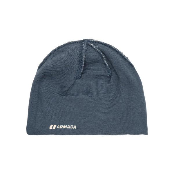 Armada donkerblauwe winter beanie muts met logo voor heren en dames skiën snowboarden