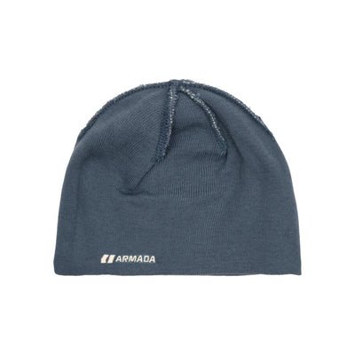 Armada donkerblauwe winter beanie muts met logo voor heren en dames skiën snowboarden