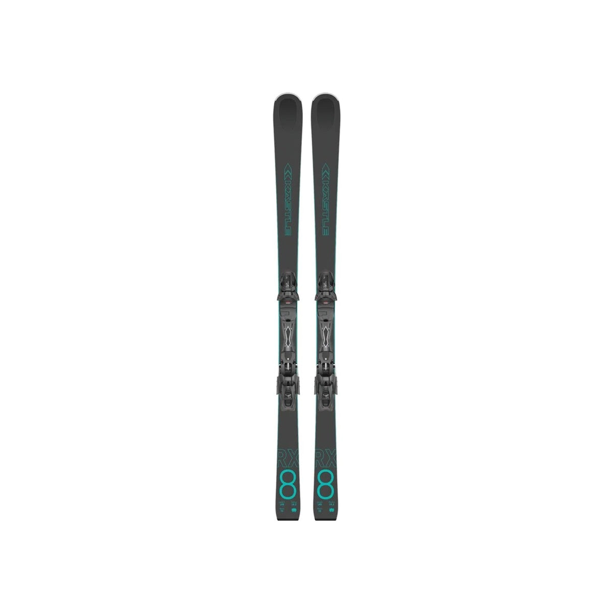 Rossignol Nova 4 dames piste ski's met bindingen - zwart/turquoise all-mountain ski's