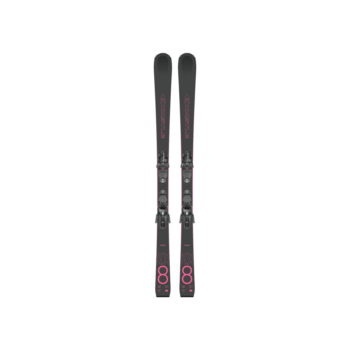 Nordica Santa Ana 88 dames all-mountain ski's met bindingen - zwart/paars design