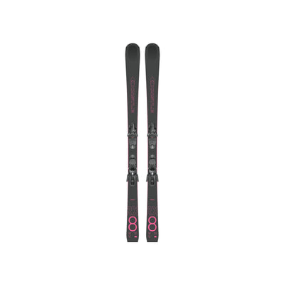 Nordica Santa Ana 88 dames all-mountain ski's met bindingen - zwart/paars design