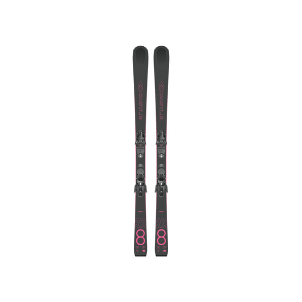 Nordica Santa Ana 88 dames all-mountain ski's met bindingen - zwart/paars design