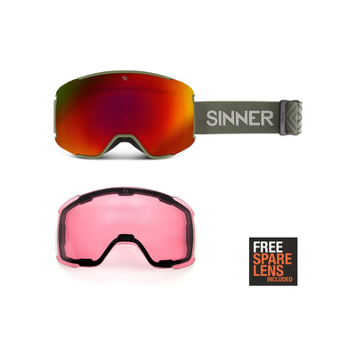 Sinner Snowflake — Matte Mosse Green/Red
