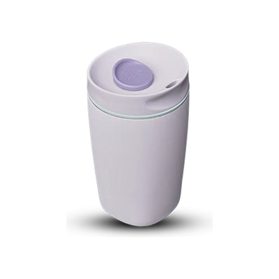 Witte afvalbak met deksel voor badkamer of keuken - compact afvalemmertje met push-to-open systeem