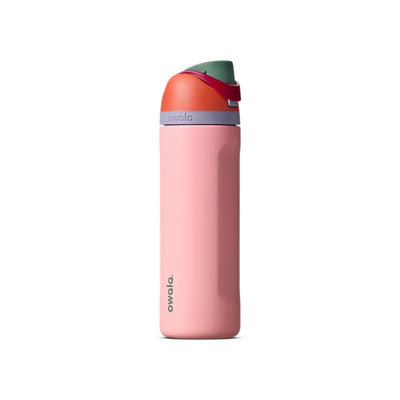 Owala FreeSip roze drinkfles met lekvrij deksel - 650ml geïsoleerde waterfles voor sport en dagelijks gebruik