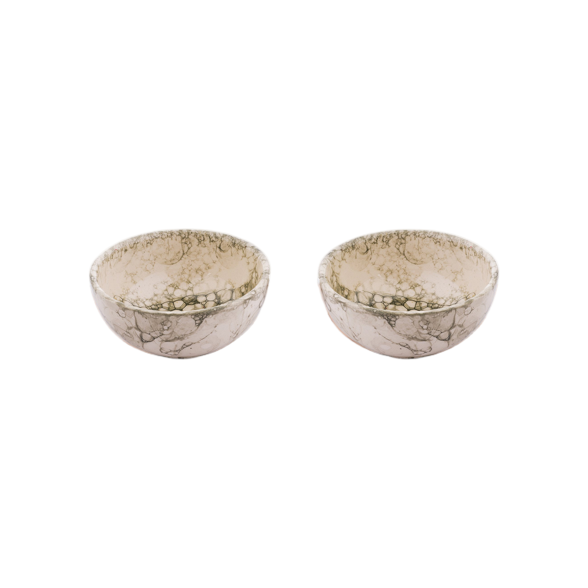 Bowls and Dishes Espuma 2 Groene Schaaltjes 11cm op Houten Plank 46cm