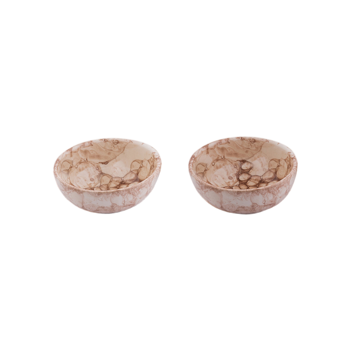 Bowls and Dishes Espuma 2 Terracotta Schaaltjes 11cm op Houten Plank 46cm